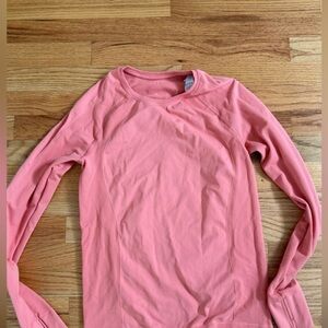 Sweaty Betty  Pink Seamless Workout Long Sleeve Top size M.